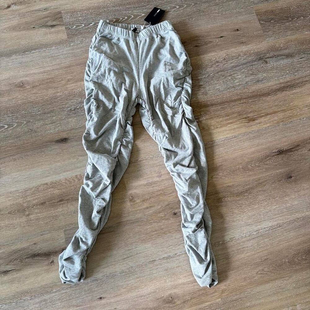 Fashion-nova Women's Grey and Green Joggers-tracksuits